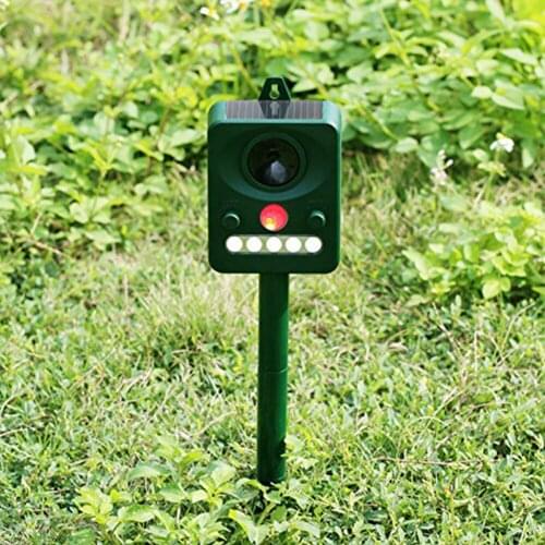 Solar Power Ultrasonic Oudoor Animal Dog Cat Repeller Motion Activated Repellent Garden Yard Pest Animal Control Rodent Repeller