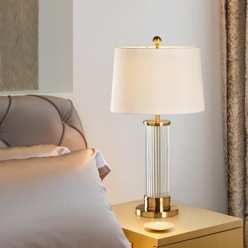Modern Nordic Fabric Glass and Iron Desk lamp Desk Light Table light Table lamp for living room bedside study room hotel