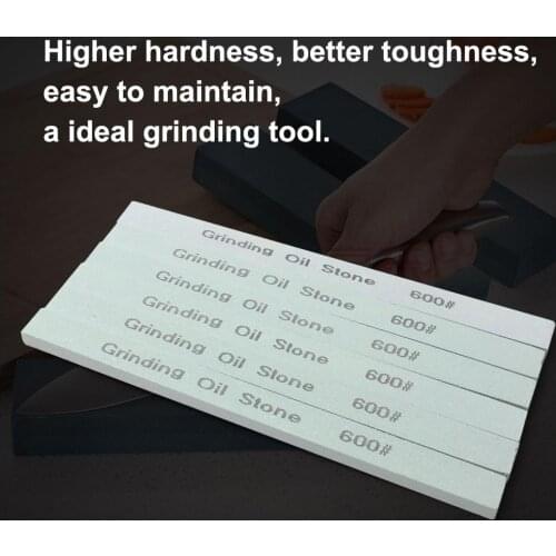 High Hardness 6Pcs/lot 400# 600# Grit Sharpener Grinding Whetstone Oil Stone Silicon Carbide Oilstone