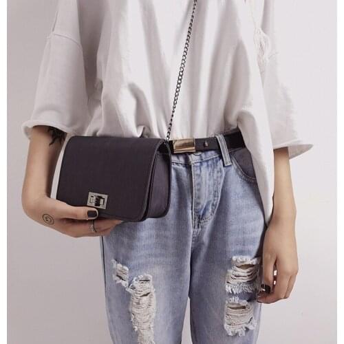 Female Messenger Bag Women Shoulder Diagonal Cross Body Bag Square Bag Cloth Pattern Turn Lock Mini Bag The Tide