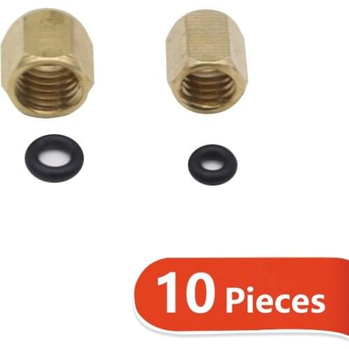 10Pcs printhead damper connector Copper Nut with rubber O ring 3*2mm 4*3mm for Epson /Roland/Mutoh/Mimaki DX4 DX5 DX7 Ink Damper