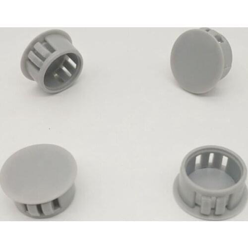 100pcs Nylon Plastic Hole Plug Cover Pipe Gray Color Screw Caps