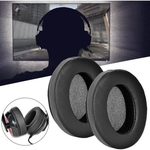 2pcs Flannel+PU Replacement Memory Foam EarPads For CORSAIR HS35 HS50 HS60 HS70 PRO Headset Cushion Cover Bumper Pads Pillow