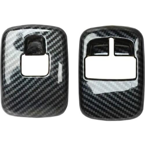 2 PCS Car Carbon Fiber Window Lift Switch Button Cover Trim Sticker for Benz Smart 453 Fortwo Forfour 2015+ Accessories