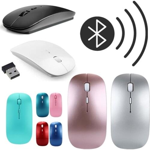Wireless Mouse 2.4GHz Bluetooth Slim Mini Optical Mice with USB Receiver For Laptop PC Computer Office for macbook xiaomi mouse