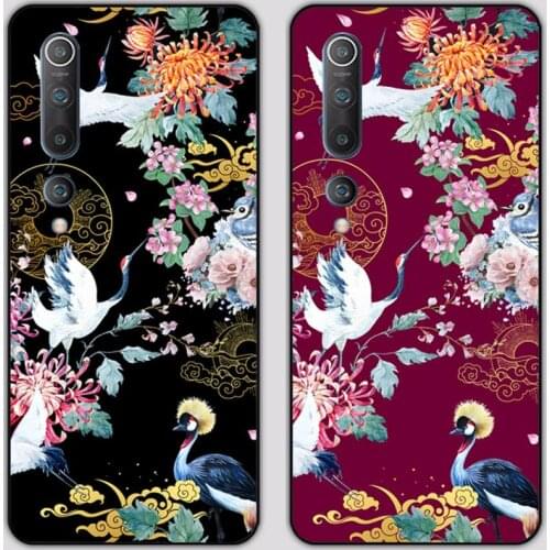 Ink painting Red-crowned Crane Phone Case for Xiaomi Mi Note 10 Lite Mi 9T Pro xiaomi 10 10 CC9 Pro 9SE