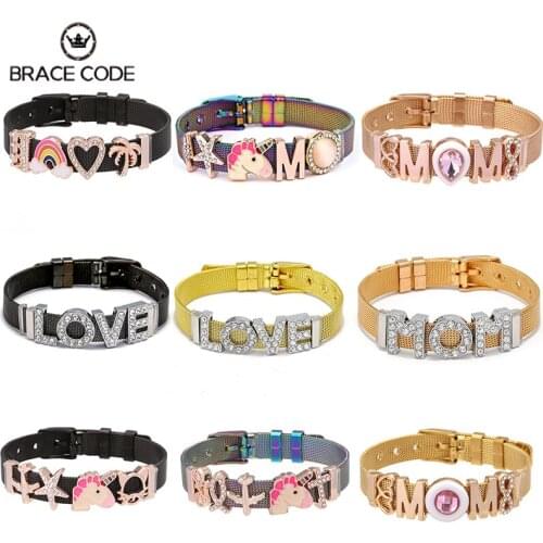 Fine Jewellery Fashion Stainless Steel Mesh Bracelet Set Charm Bracelet End Bracelet for Woman Men Jewelry Gifts