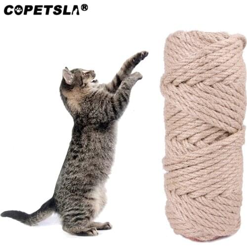 Copetsla Sisal Rope Cat DIY Scratching Post Toy Cat Climbing Frame Replacement Rope Desk Legs Binding Rope for Cat Sharpen Claw