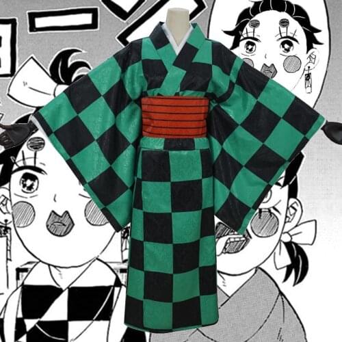 Anime Comic Demon Slayer Kimetsu no Yaiba Cosplay Costumes Kamado Tanjirou Cosplay Costume Japanese Kimono Uniforms Clothes