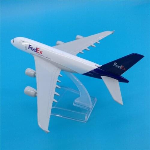 Fedex Airline Airbus Model A380 16CM 1:400 Alloy Collectible Display Toy Airplane Aircraft Model Collection Kids Children Gifts