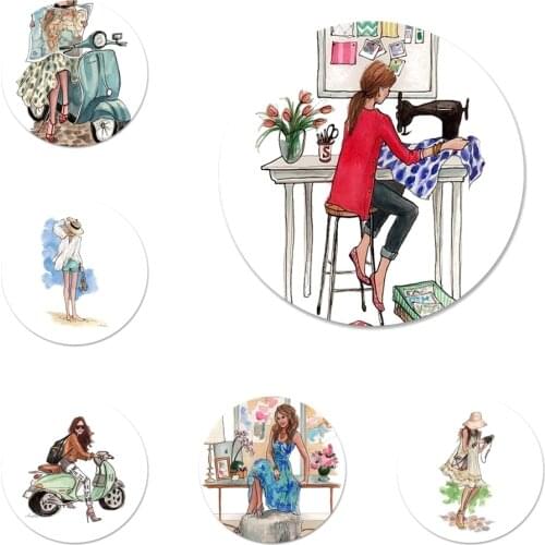 Fashion Classy Paris Girl Kitchen Home Decor Refrigerator Magnetic Stickers Opener Beer Coke