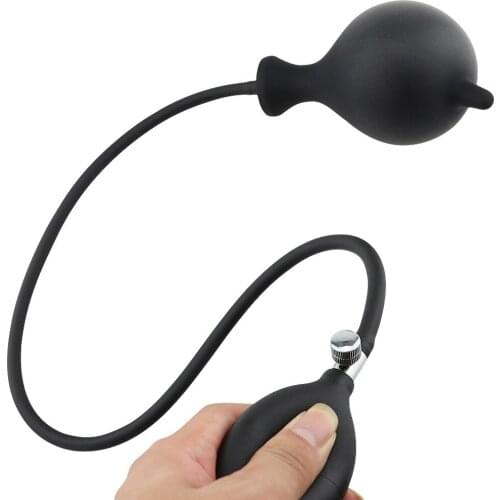 Large size inflatable silicone posterior anal plug anal dilator Butt Plug Stimulator Dildo Buttplug Sex adult Toys for Couple