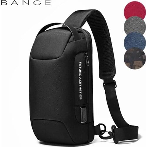 BANGE Anti-Theft Chest Bab Waterproof Men Crossbody Bags USB Charging Shoulder Bags Large Capacity Travel Pack Bandolera Hombre