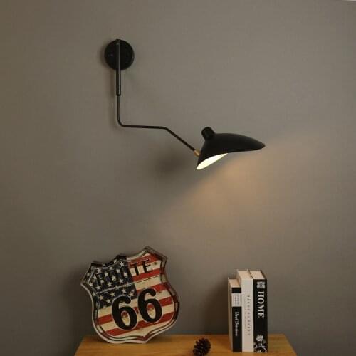 Nordic DaWn Wall Lights Spider Serge Mouille Rotary Long Pole Wall Lamps Bedroom Wall Sconce Creative Living Room Light Fixtures