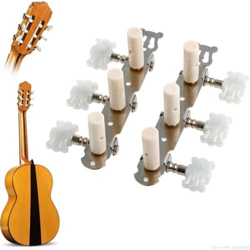 New One pair Guitar Tuning Pegs Machine Tuners White Machine Head for Classic Guitar Drop Ship