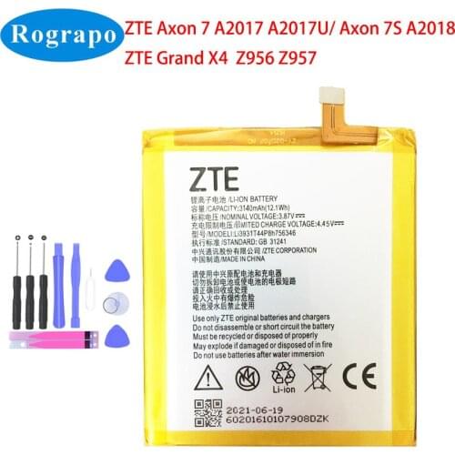 New Original 3320mAh Li3931T44P8H756346 Battery For ZTE Axon 7 2 7S 5.5inch A2017 A2018 Grand X4 Z956 Z957 Mobile Phone