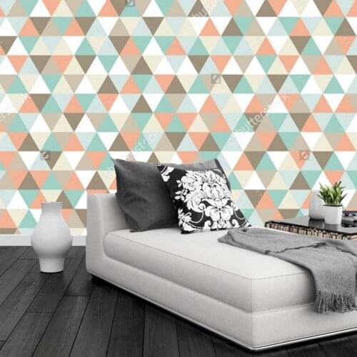 Custom papel DE parede infantil,Geometric triangular pattern,3D modern mural for living room bedroom TV wall wallpaper