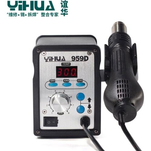 SMD Soldering Station With Soldering Iron Hot Air Gun Soldering Station 220V YIHUA 959D