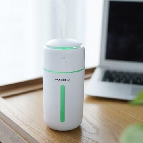 Portable Rechargeable Car Air Humidifier USB Air Purifier with LED Light Ultrasonic Cool Aromatherapy Essential Oil Diffuser