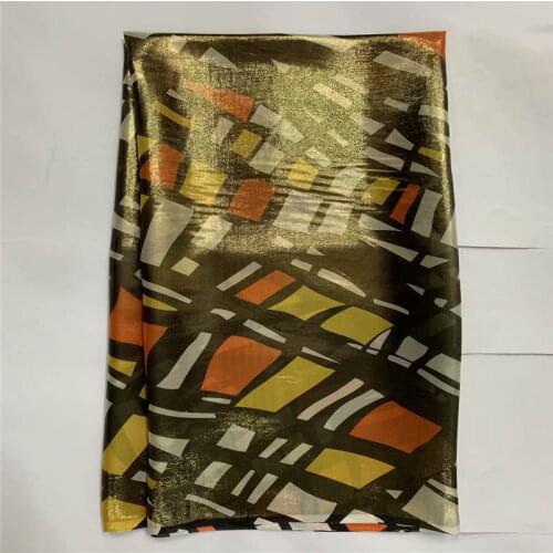 Latest 5 Yards African Soft Metallic Silk Fabric Suitable For Women Clothing Sewing Materials! LXF1010193
