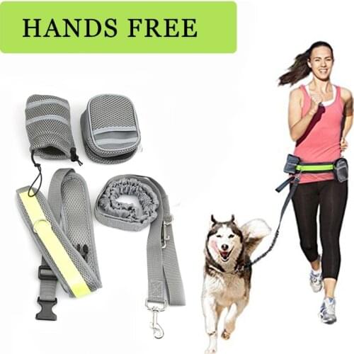 Hands Free Dog Leash Collar Pet Elastic Belt Running Dog Leash Set Hands Pet Accessories Puppy Dog Harness Leash For Animals