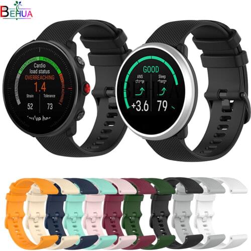 20 22mm WatchBand Strap For POLAR Vantage M / Polar Grit X Smart Silicone For POLAR IGNITE / Unite Wristband Bracelet Watchstrap