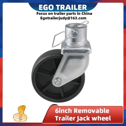 Ego trailer Removable Trailer Jack Caster wheel with pin, Zinc Finished metal 1200 lbs camper boat swivel,trailer parts