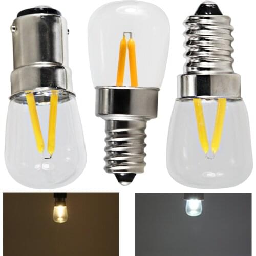 220v 110v 12v led bulb E12 E14 B15 mini filament light clear shell 12 volt energy saving lamp for Refrigerator sewing lighting