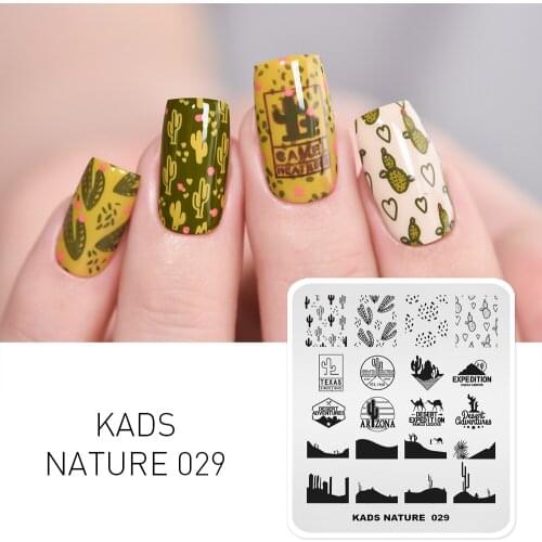 1PC Nail Art Stamping Template Flower Leaves Pattern Design 7*8cm Rectangle Nail Art Stencil Image Plate For DIY Nail Decoration