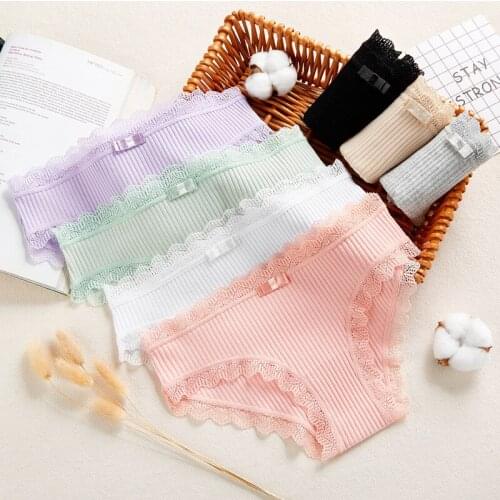 7 colors Sexy Cotton Panties European style Women Seamless Briefs Cotton Crotch High Quality Low Waist Cute Women Underwear