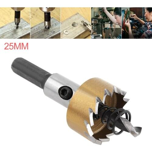 High Speed Steel Wood Cutter HSS Drill Bit Drilling Hole Cut Tool with 25mm for Installing Locks Door Metal DrillingKnobs