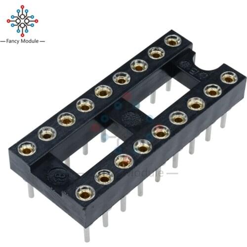 10 PCS 18-pin DIP SIP Round IC Socket Adapter Wire-Bonded Gold Plating Machine