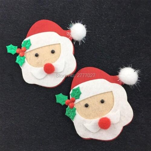 10pcs 6.0*8.0CM PB59 Circles Eco-friendly Cute DIY Accessories Jewelry Decoration Materials With Christmas Santa Claus head