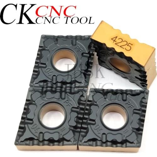 10pcs CNMG120404-PF 4225 CNMG120404 PF 4225 Rhombus 80 deg CNC lathe Cutter insert pattern insert for MCLNR Ordinary steel
