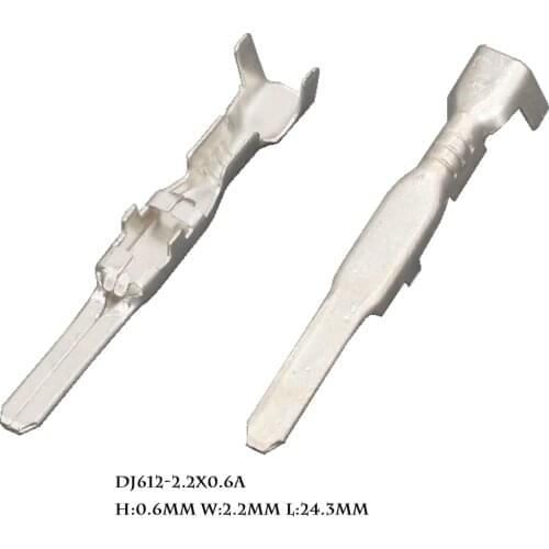 100 PCS Connector Terminal Wiring Tin-plated Copper Terminal Tin-plated Terminal DJ612-2.2x0.6A