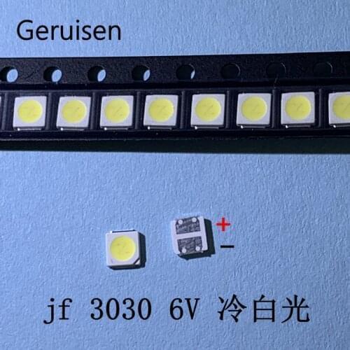 50pcs 3030 backlight high power LED dual chip 6V JUFEI AOT cool white PT30A66 TV dedicated Cool white PT30A66 TV