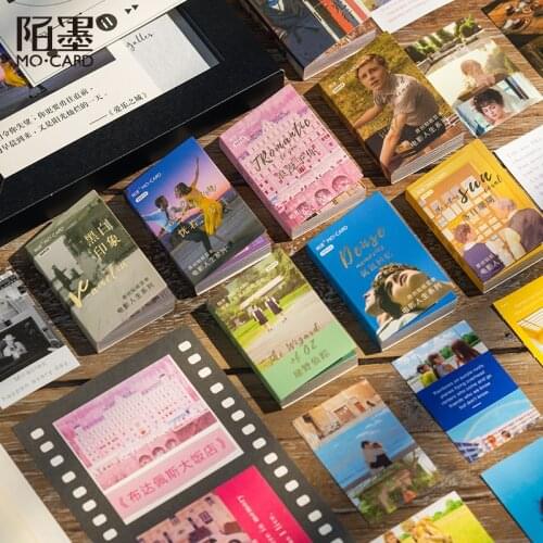 50 pcs classic Movie Life Series Decorative Book Stickers Scrapbooking diy Label Diary Stationery Album Journal Stick