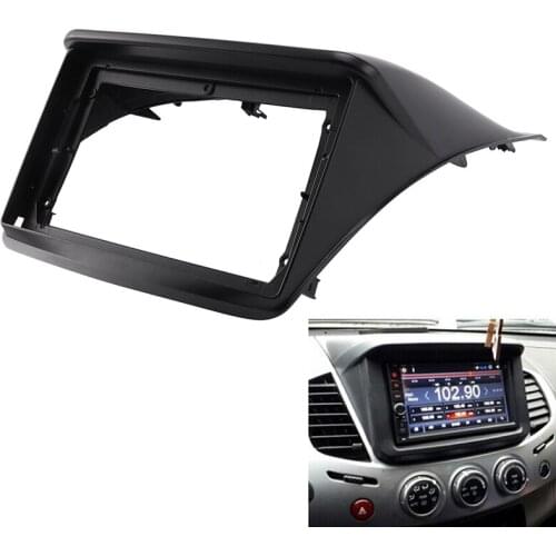 Car DVD Audio Fitting Adaptor Dash Trim Facia Panel 9inch for MITSUBISHI Pajero Sport Montero Nativa Dakar L200 08-12