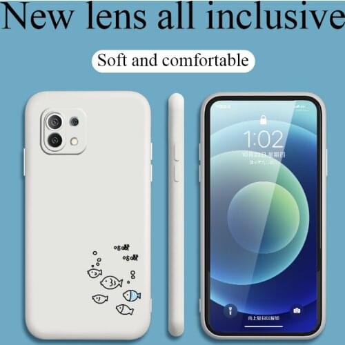 Free Dolphin Phone Case For Xiaomi Mi 11 10T 10T Pro 10 S lite Ultra 9T 9 8 Note 10 Pro Poco F3 F2pro X2 Liquid Silicone Cover