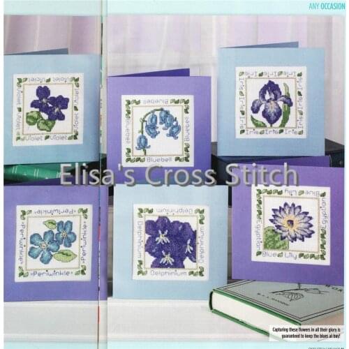 CD339 14ct DIY Invitation Greeting Card Popular Full Set CrossStitch Greeting Card Cake Birthday Christmas Gift Flower