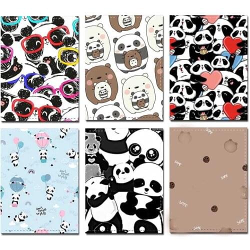 Newest Travel Accessories Passport Holder PU Leather Kawaii Panda Travel Passport Cover Case High Quality Card ID Holders