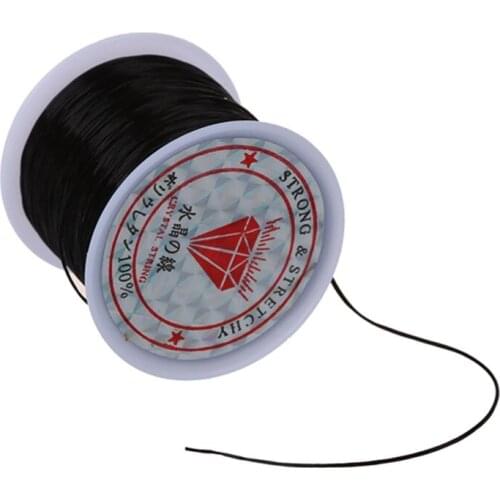 60m Stretchy Elastic Crystal String Cord Thread For Jewelry Making, Black