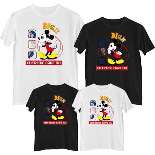 Disney Mickey Mouse T-shirt Summer Comfortable 100%cotton Fashion clothes for teens t shirt for men childrens clothing boys Top
