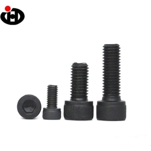 JINGHONG GR 12.9 DIN 912 10PCS Hexagon Socket Head Cap Screws Black M12*16-55