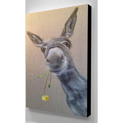 Paintings Wall Art Canvas Funny Donkey Animal Cartoon Modular Picture HD Cute Print Posters No Frame For Living Room Home Decor