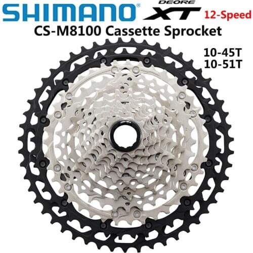 NEW Shimano DEORE XT CS-M8100 CS M8100 Cassette Sprocke M8100 Freewheel Cogs Mountain Bike MTB 12-Speed 10-45T 10-51T Bike Parts