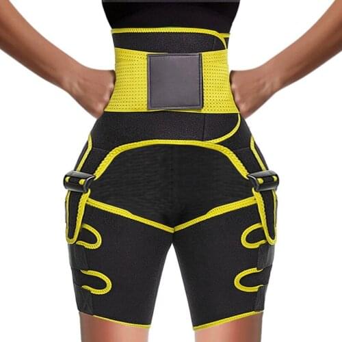 3-in-1 Hip Enhancer Running Fitness Weight Loss Double Compression Butt Lifter Shaper Waist Slimming Thigh Trimmer Belt