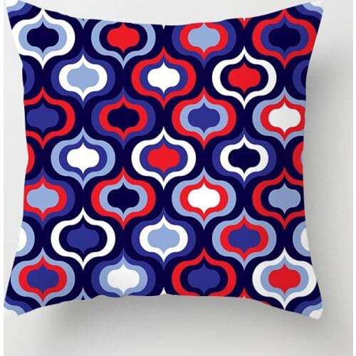 Red and Black Polyester Geometric Pillowcase Striped Modern Minimalist Home Sofa Cushion Cushion Cover 45x45cm