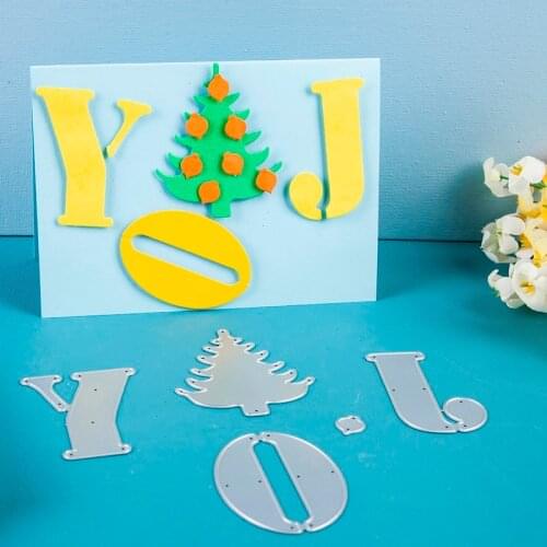 Metal Cutting Dies Joy Christmas Tree Stencils 2020 New Craft Die Cut for DIY Scrapbooking Album Paper Card