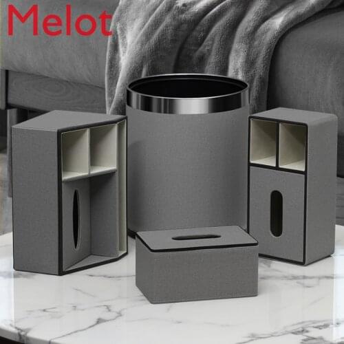 Multifunctional Toilet Paper Box Trash Can Living Room Home Coffee Table Remote Storage Idea Napkin Paper Box